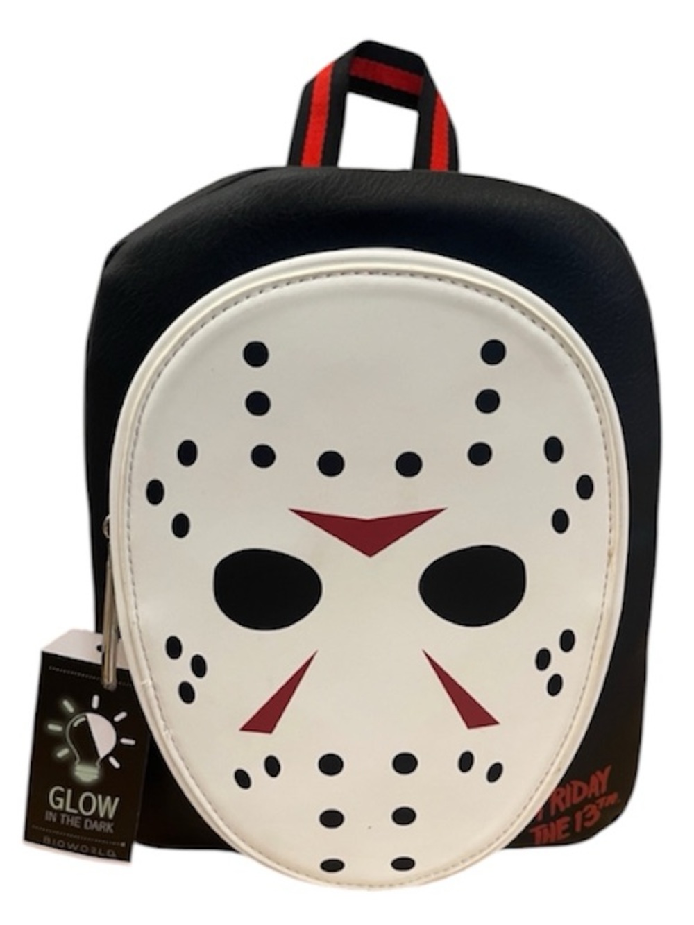Friday the 13th Jason Mask Black and White Mini Backpack